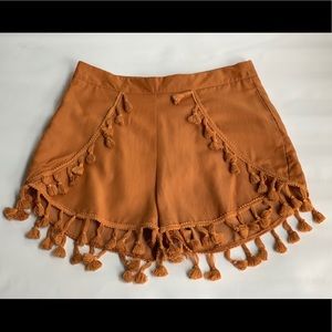 Solaris style Pom Pom high waist shorts